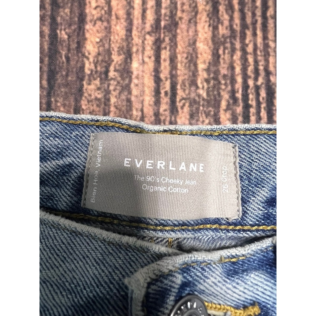 Everlane Women's Size 26 Crop 90s Cheeky Mom Jeans Blue Light Wash