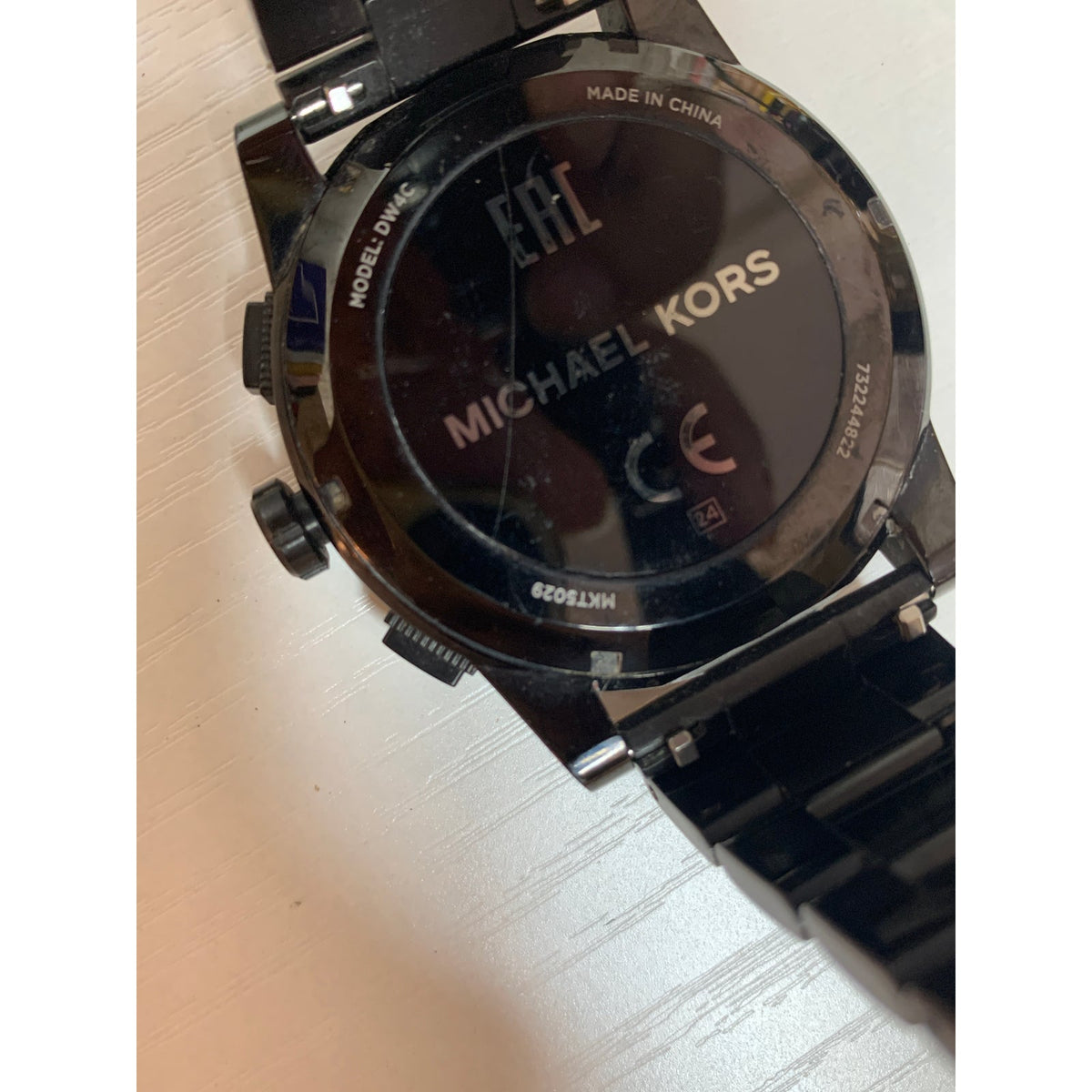 Michael Kors Access Grayson MKT5029 Smartwatch 47mm Black Steel Mens Not Tested