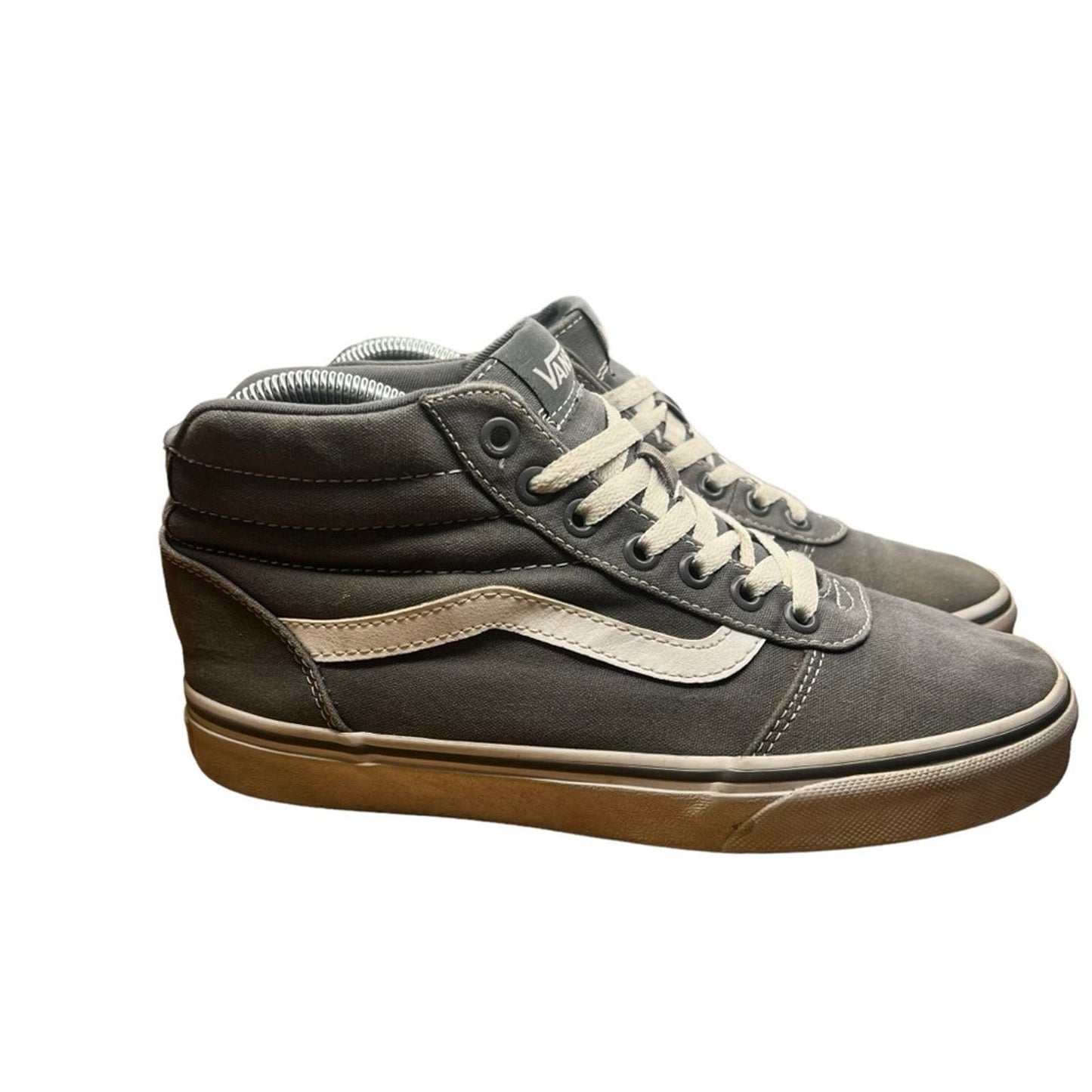 Vans Sk8-Hi Top Sneaker - Frost Gray Canvas Canvas Shoes - Women's 7.5