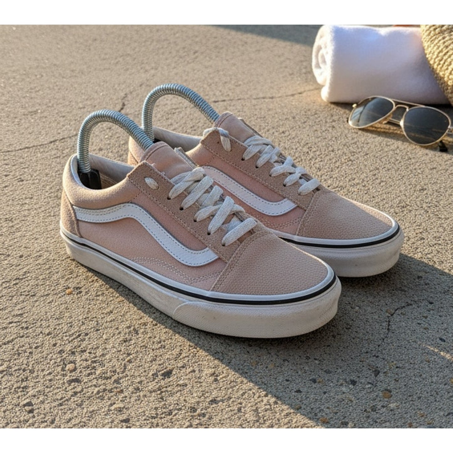 Vans Old Skool Womens Sneakers Beige Warm Taupe Low Top Skate Size 6
