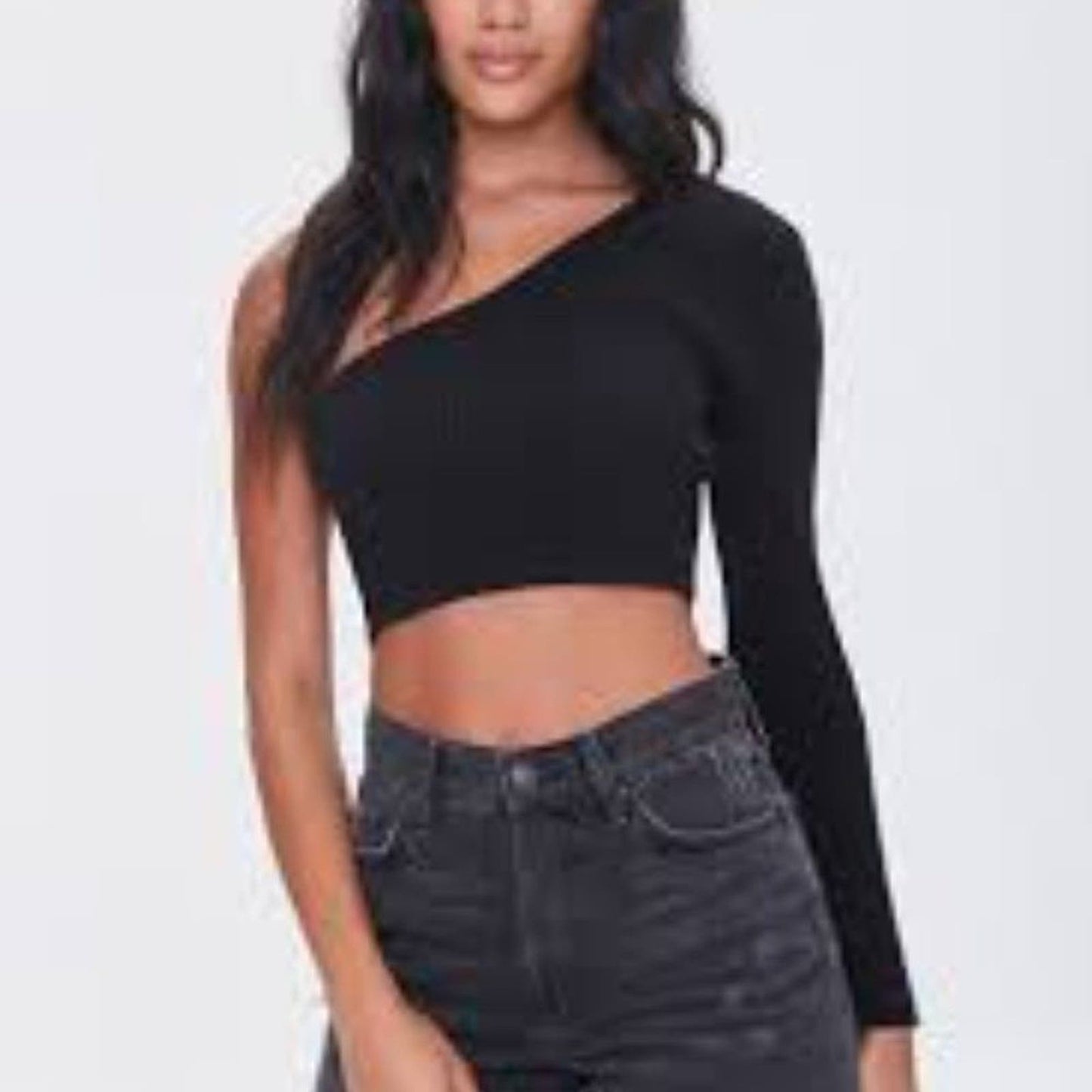 Set of 2 Cutout Shoulder Crop Tops