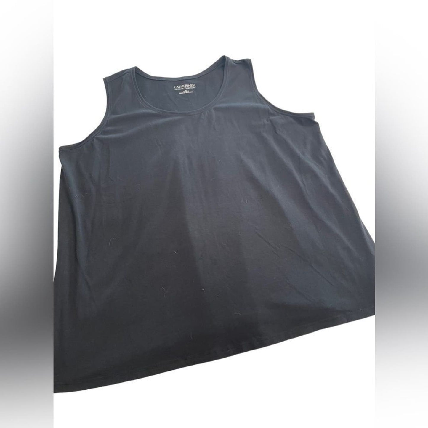 Catherine's Black Cotton Shell/Tank 3X