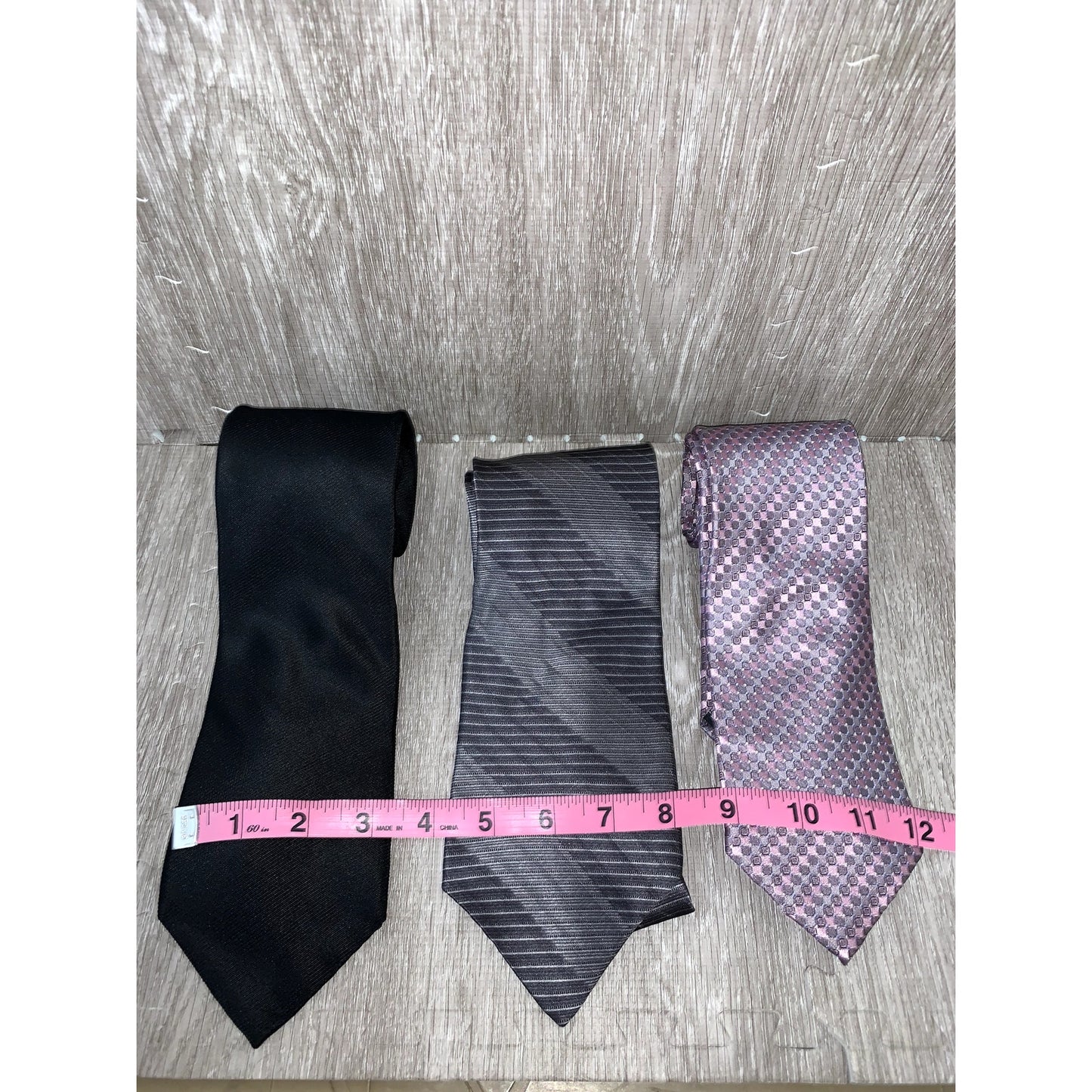 Van Heusen Men's Silk Tie Set 3pc Striped Designer Formal Wedding