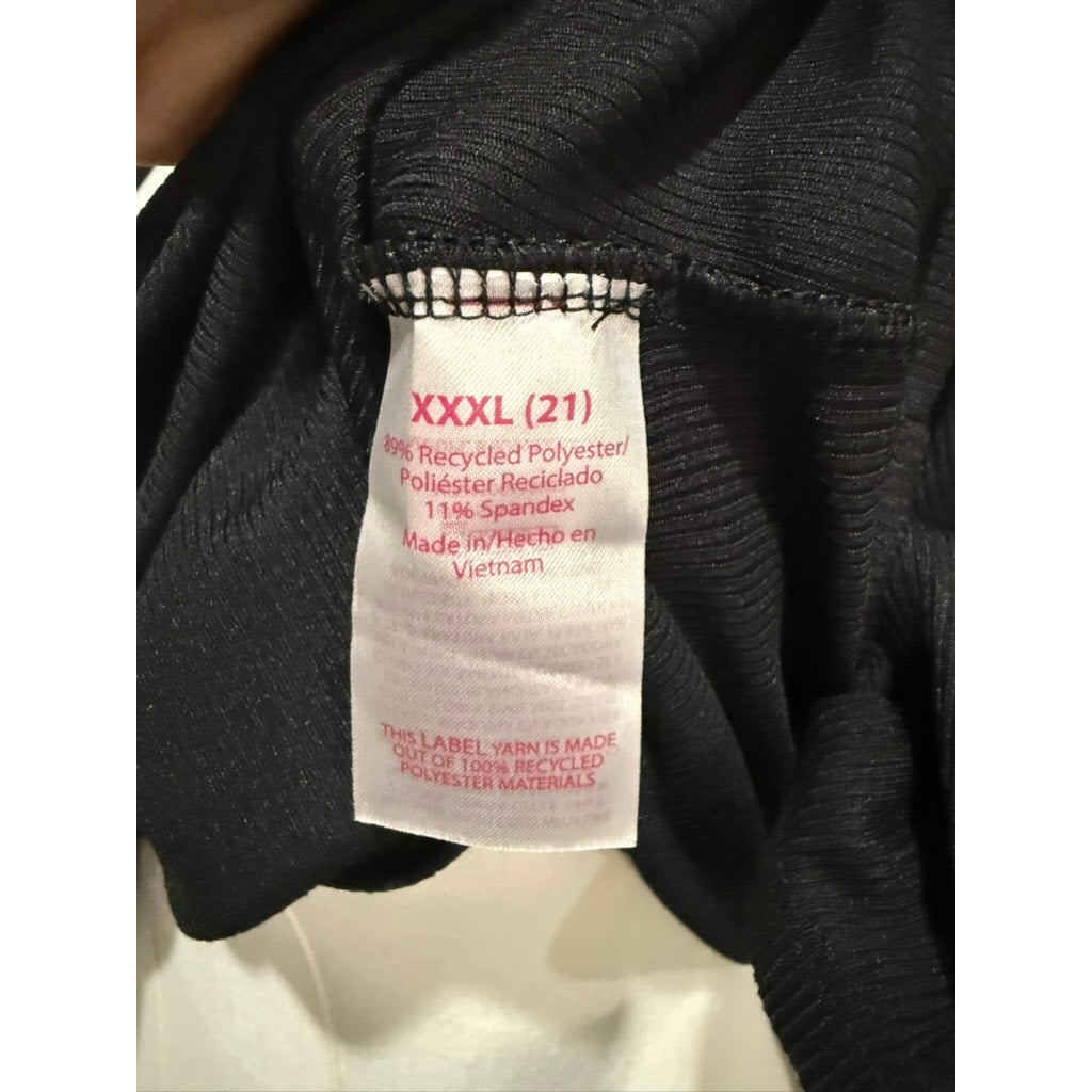 NWT No Boundaries T-Shirt Womens Juniors XXXL Black Ribbed V-Neck Short Sleeve