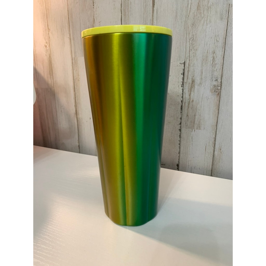 Starbucks Tumbler 24oz Green Yellow Ombre Gradient Venti