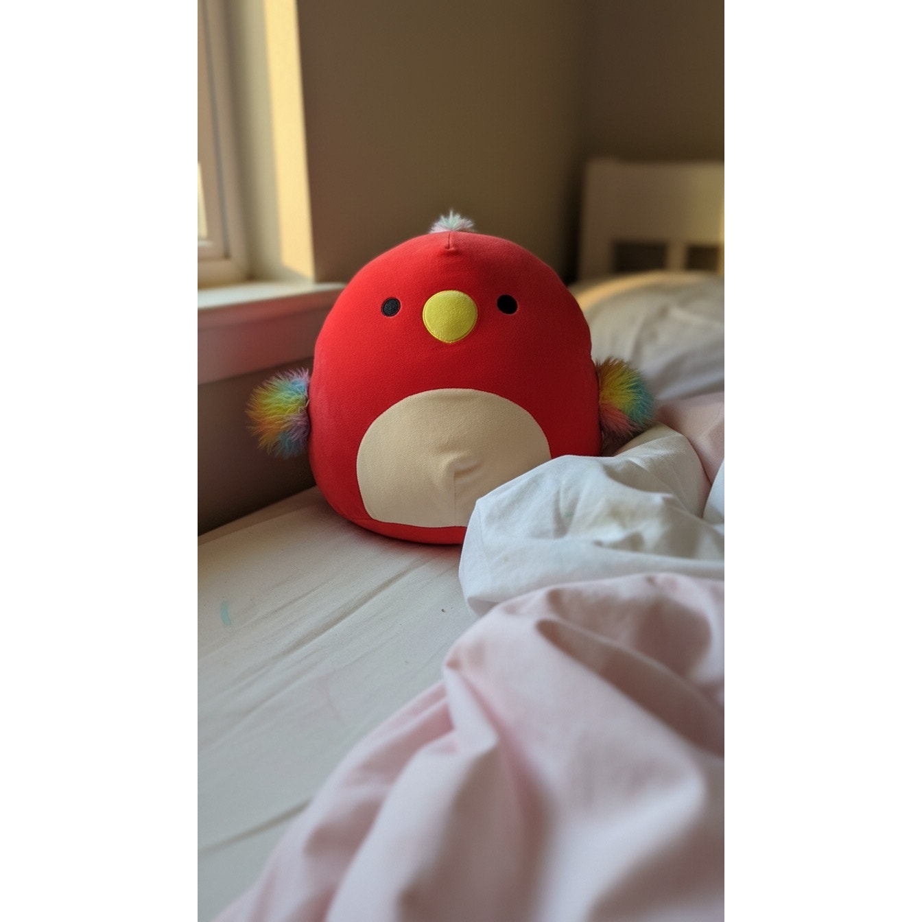 NWT Squishmallows Paco the Parrot Plush Red Rainbow Wings 16 in