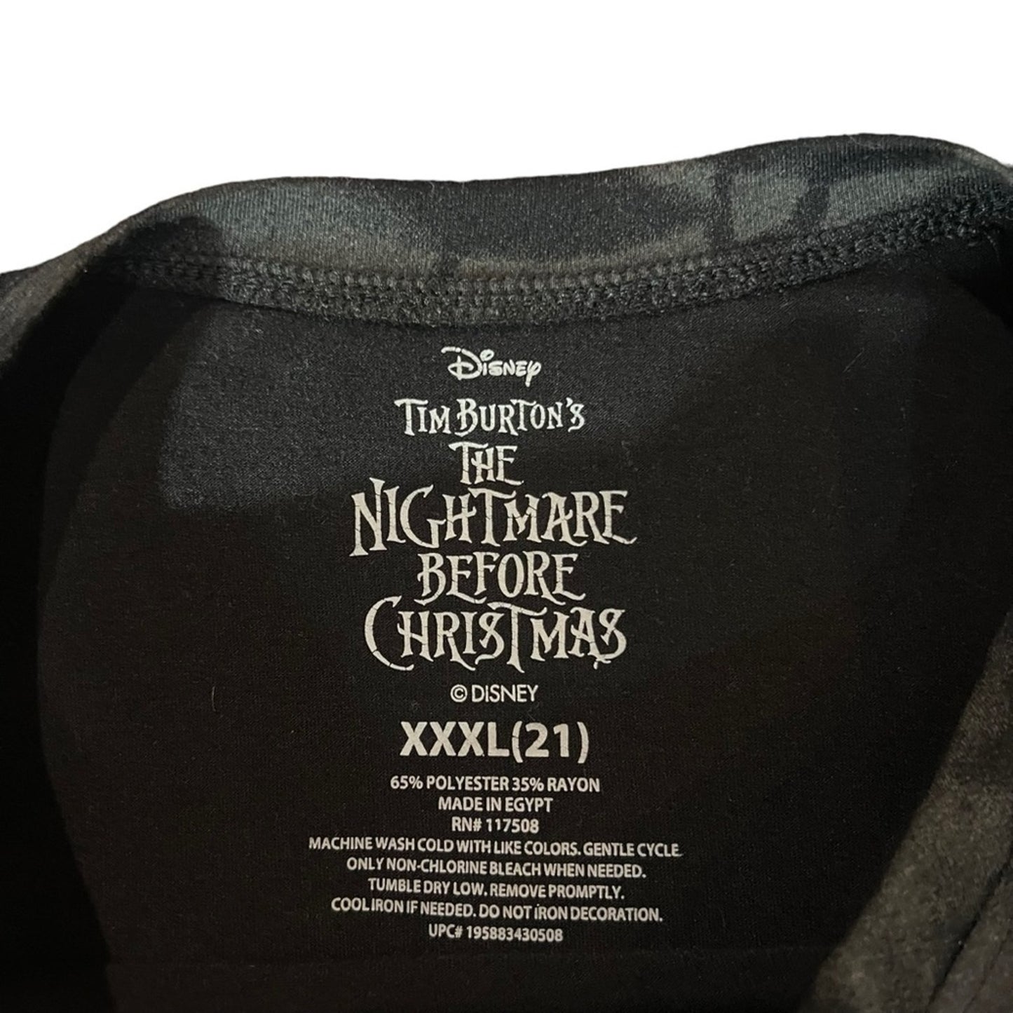 Disney Nightmare Before Christmas T-Shirt Womens 3XL Black Jack & Sally