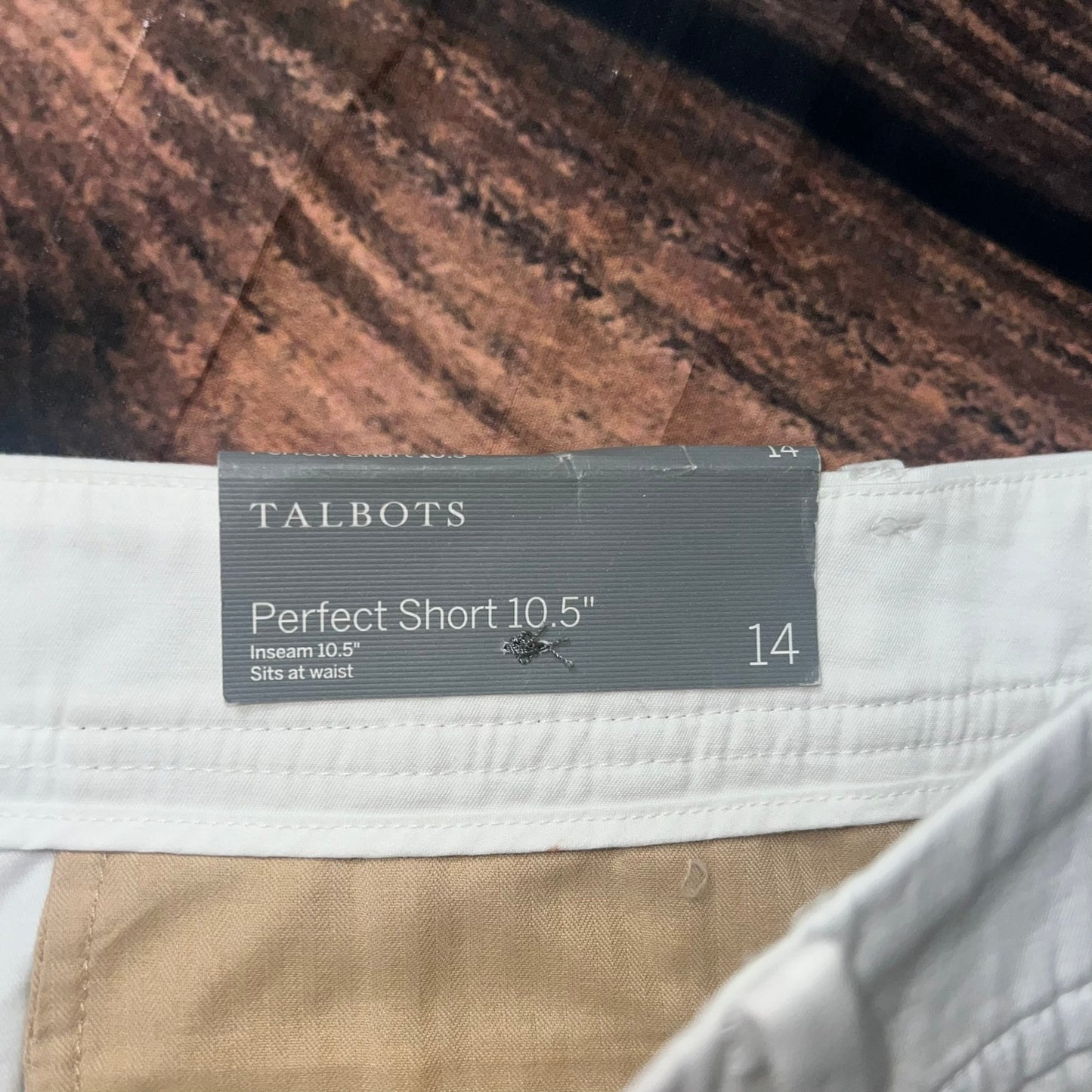 NWT Talbots Women's White Chino Shorts Size 14 Casual 10.5" Inseam