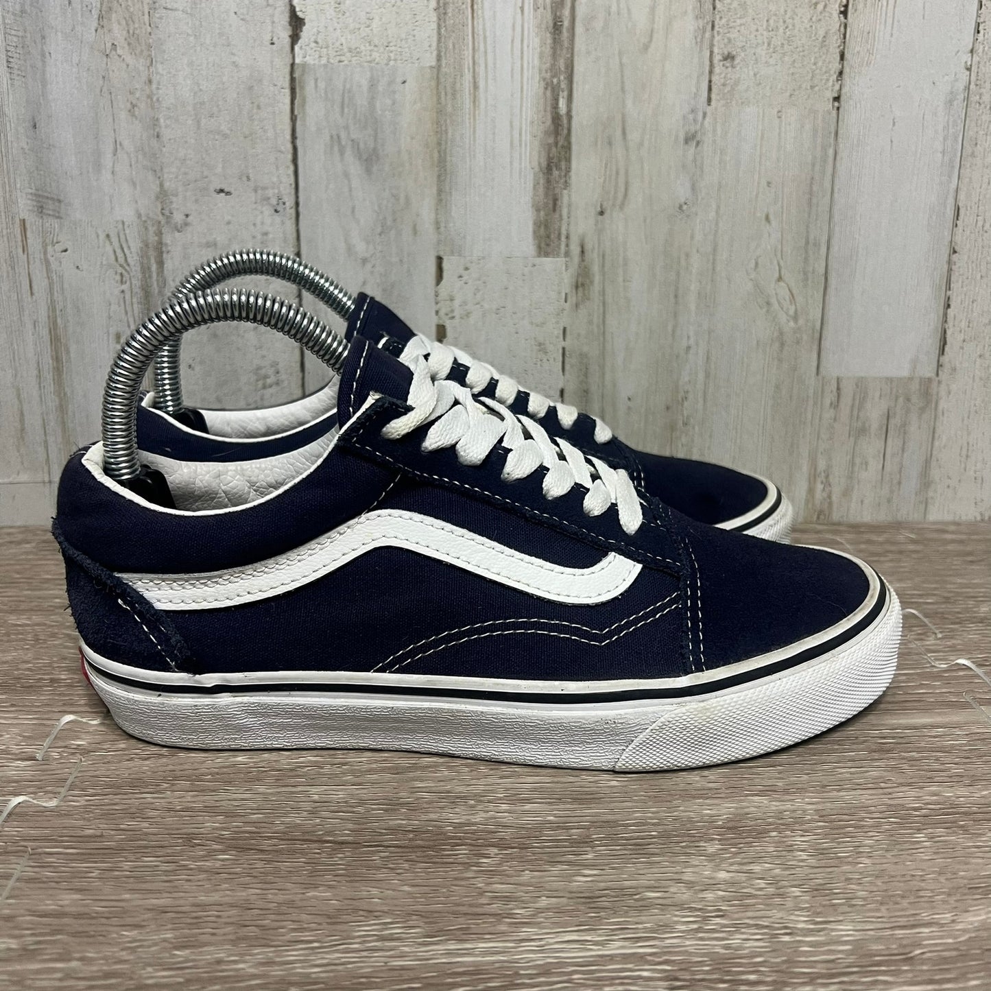 Vans Old Skool Unisex Sneakers Navy Blue Size Men's 5.5 Women's 7 Casual Lace Up