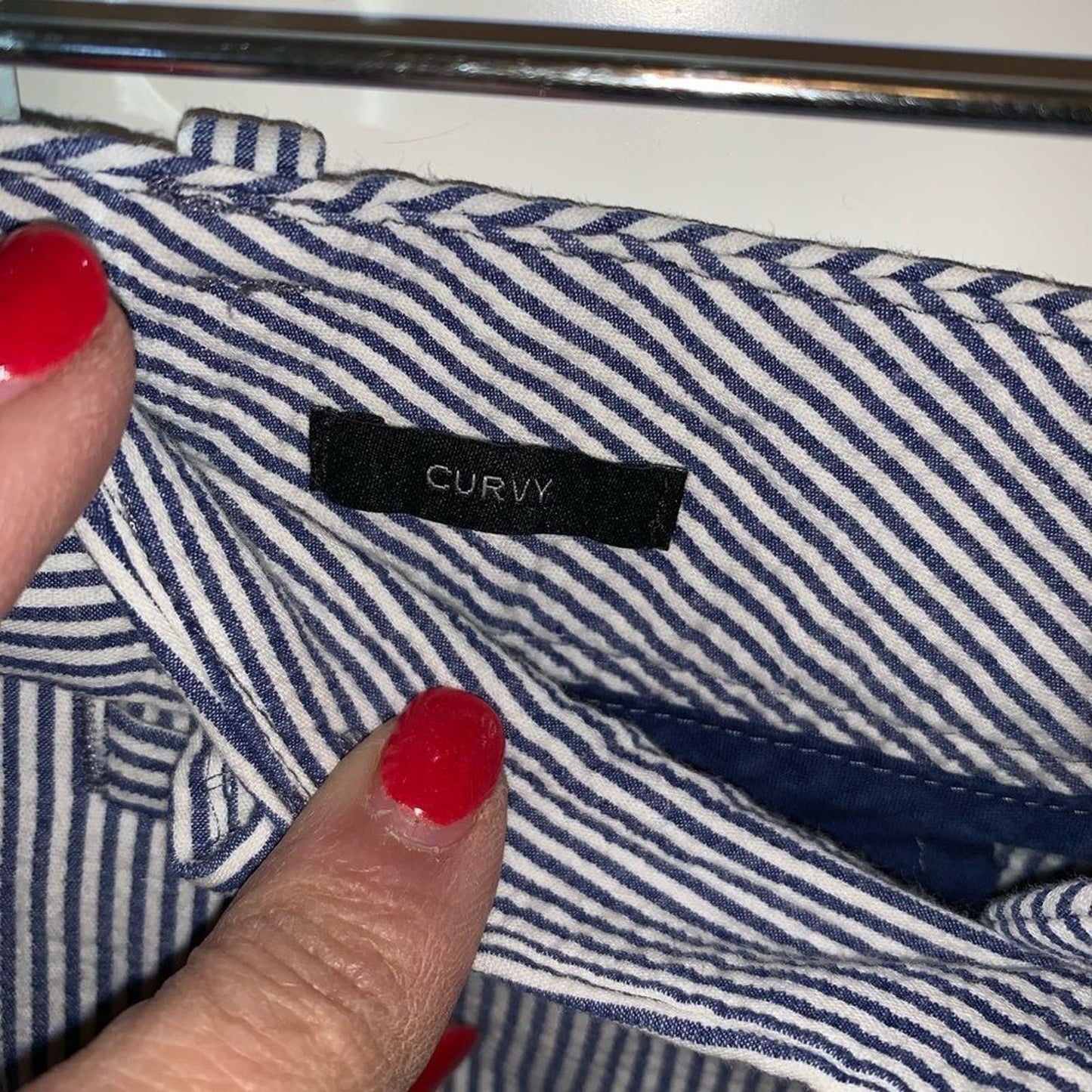 Talbots Seersucker Skimmer Crop Pants 10