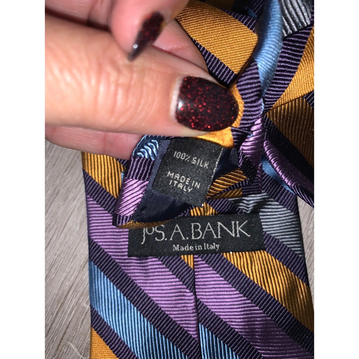 Jos. A. Bank  Men's Silk Striped Necktie Set of 5 Multicolor