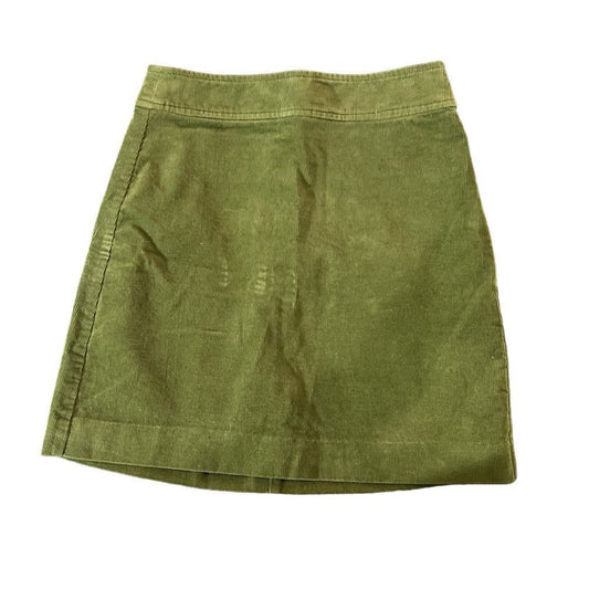 J. Crew Green Corduroy Skirt Size 00