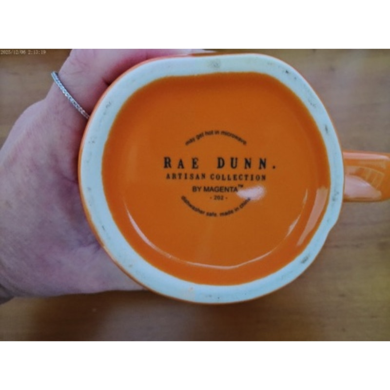 Rae Dunn HAPPY HALLOWEEN Orange Coffee Tea Mug Artisan Collection