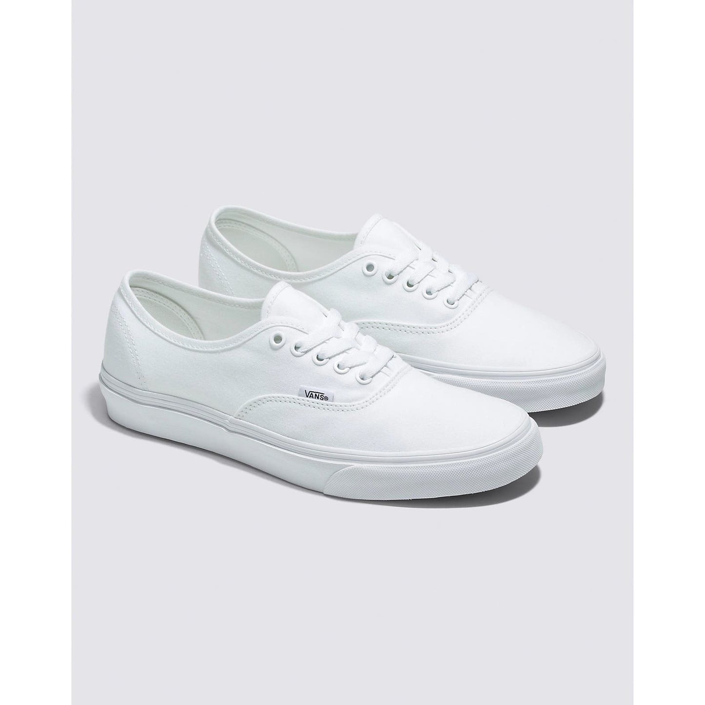 Vans Authentic Unisex White Canvas Lace Up Sneakers Men's 8.5 / Women's 10