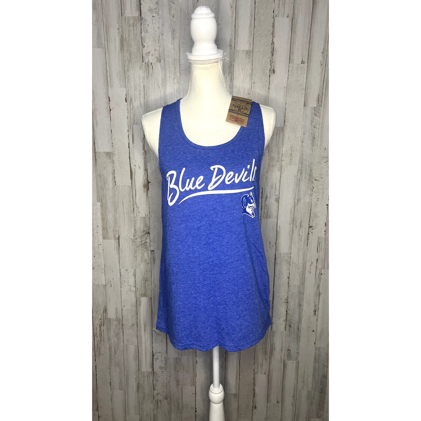 NWT Women's Duke Blue Devils Tank Top Blue Size Medium Racerback Casual