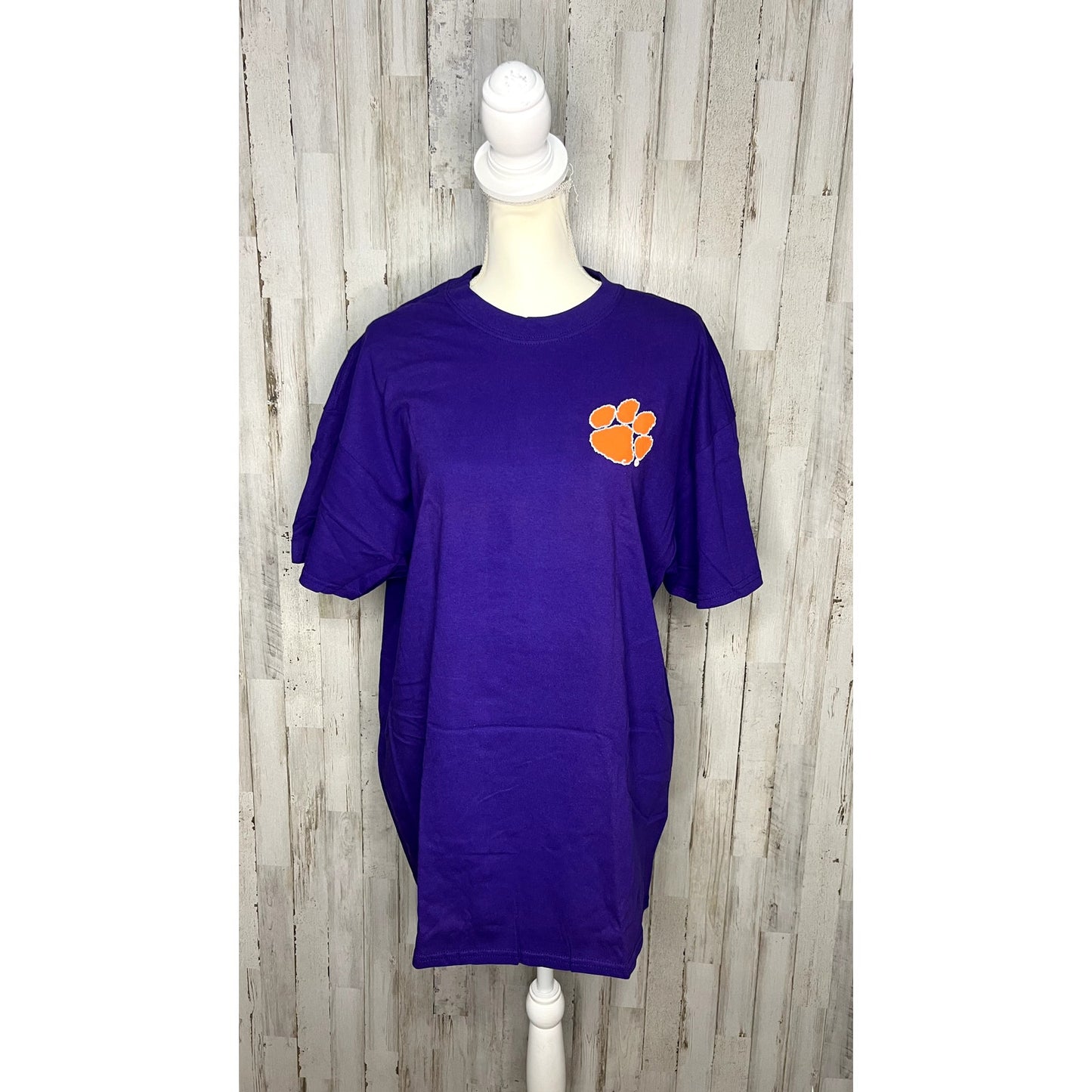 NWT Clemson University 'Born & Raised' Purple Short Sleeve T-Shirt Men's Size XL