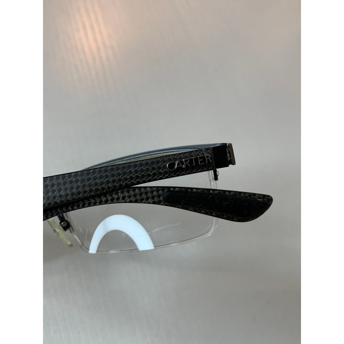 CARTER Prescription Eyeglasses Frames Unisex 54-16-140 Black Semi-Rimless Rectangular