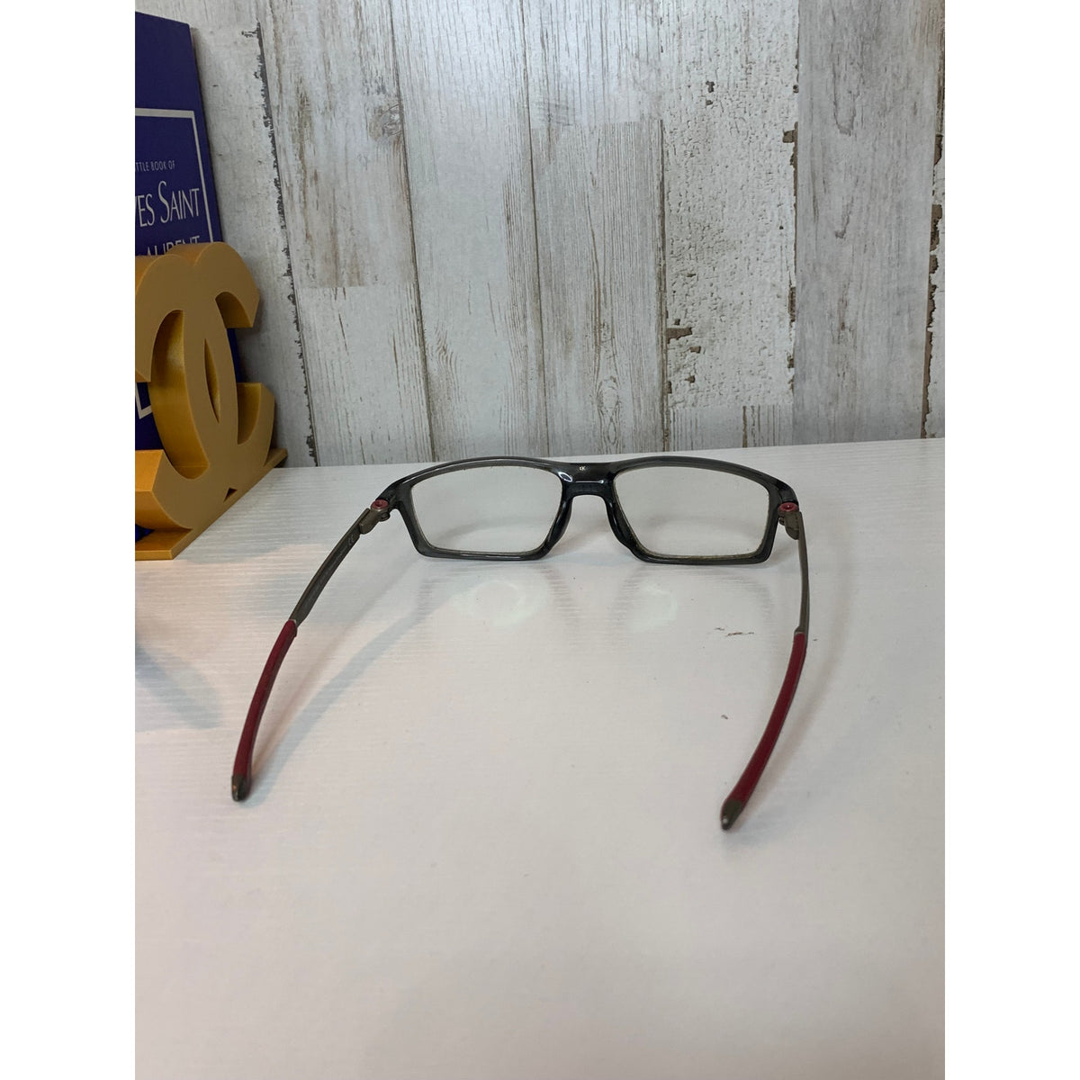 Oakley Chamber Prescription Eyeglass Frames Unisex Gray Rectangle Full Rim 53-16 133