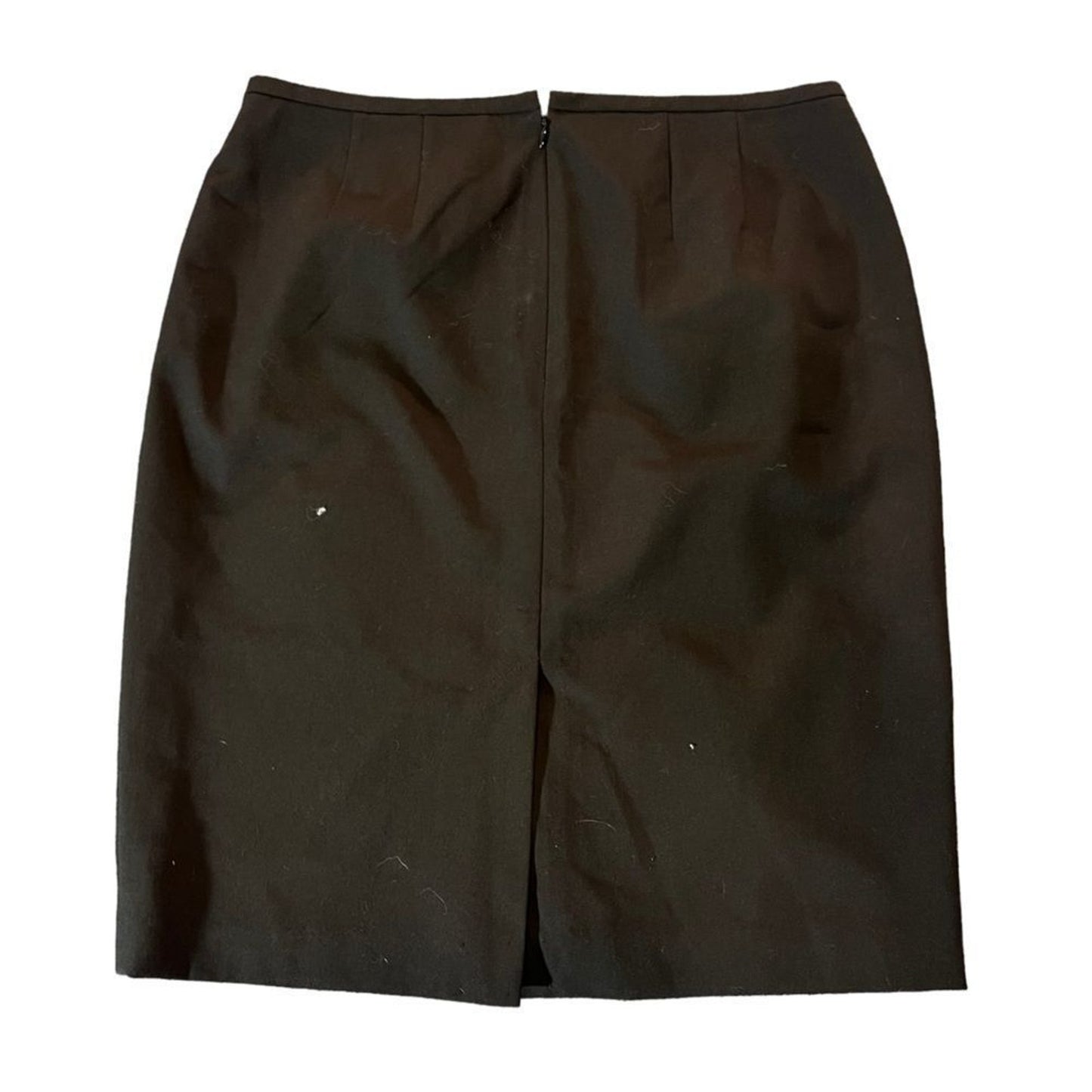 Calvin Klein Skirt Womens Size 10 Black Straight Pencil Knee Length Back