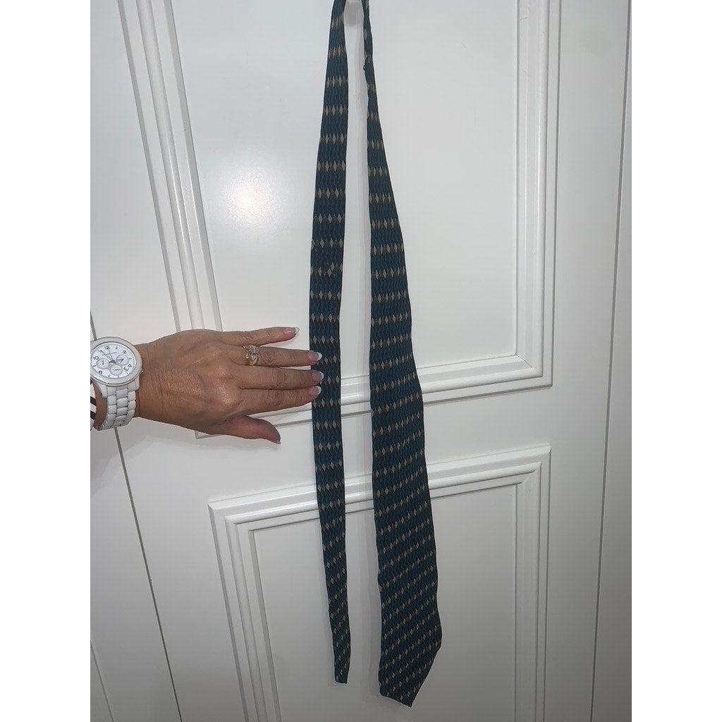 Christian Dior Monsieur Men's Geometric Silk Tie Multicolor Classic Length
