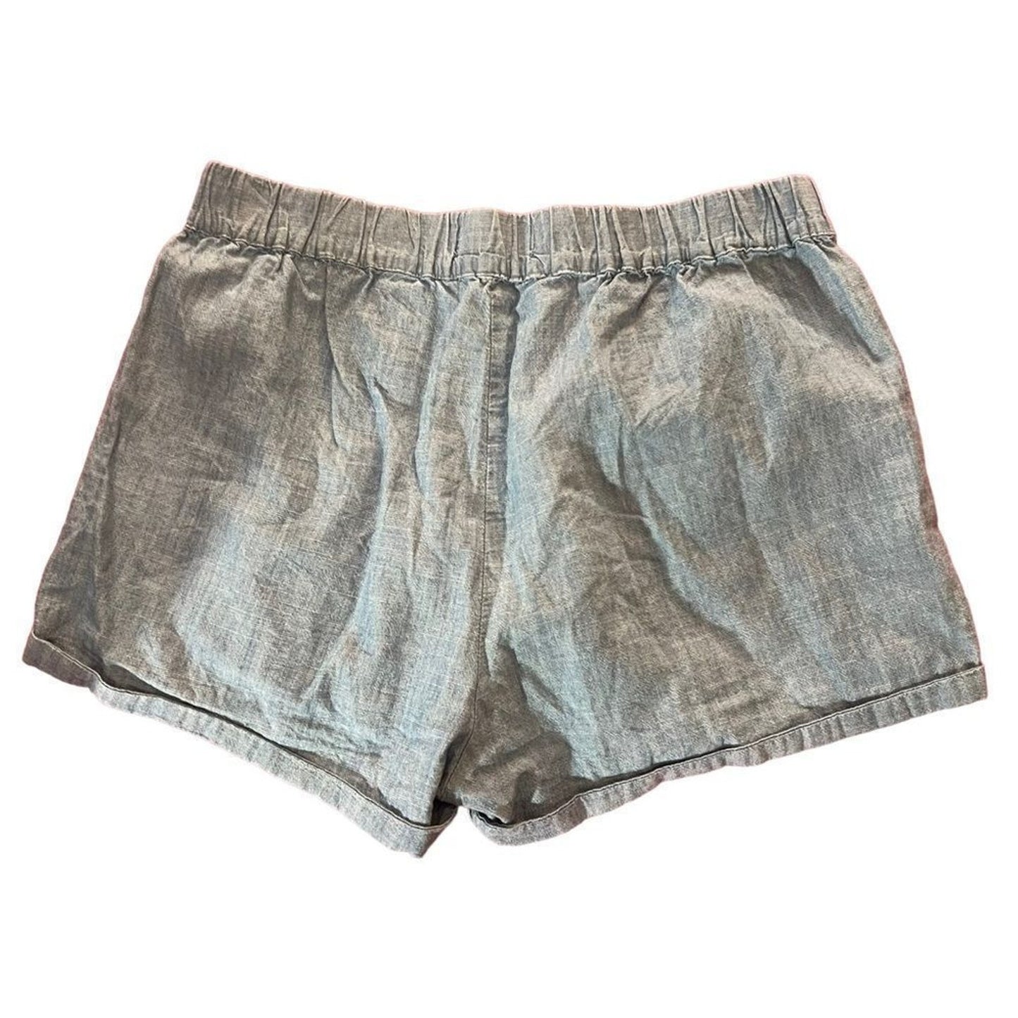 Madewell Pull-On Shorts Women's Size Small Light Blue Elastic Waist Pockets