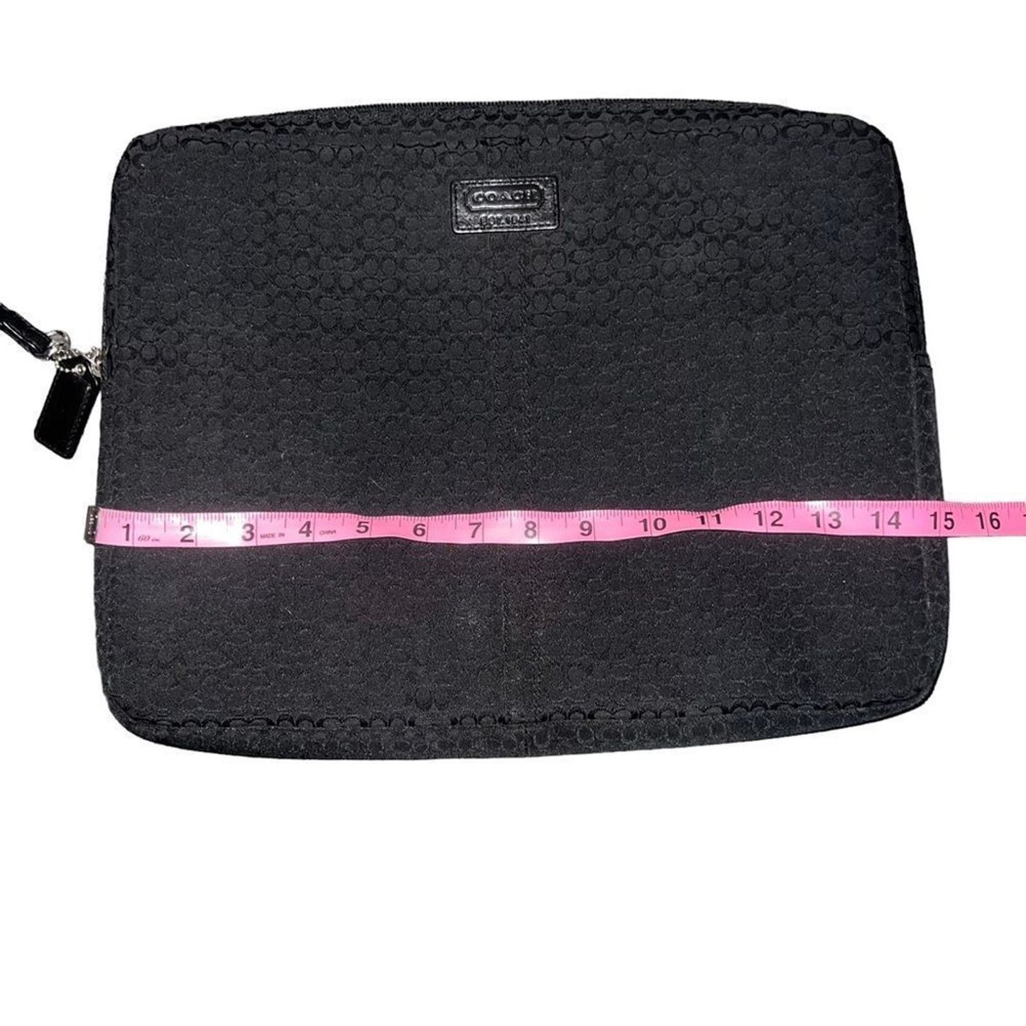 Black Signature Coach Softshell Laptop Cover