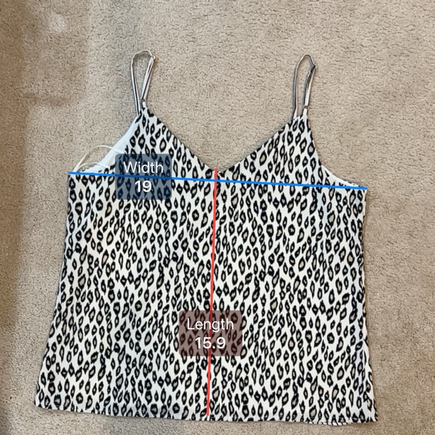 Skies Are Blue Multicolored Striped Cheetah Print Camisole Top Size Medium