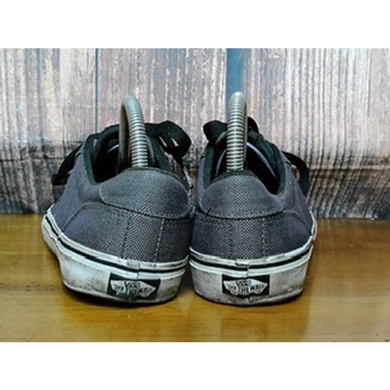 Vans Bishop Low Top Sneakers Men's Size 8.5 Gray Herringbone Lace Up