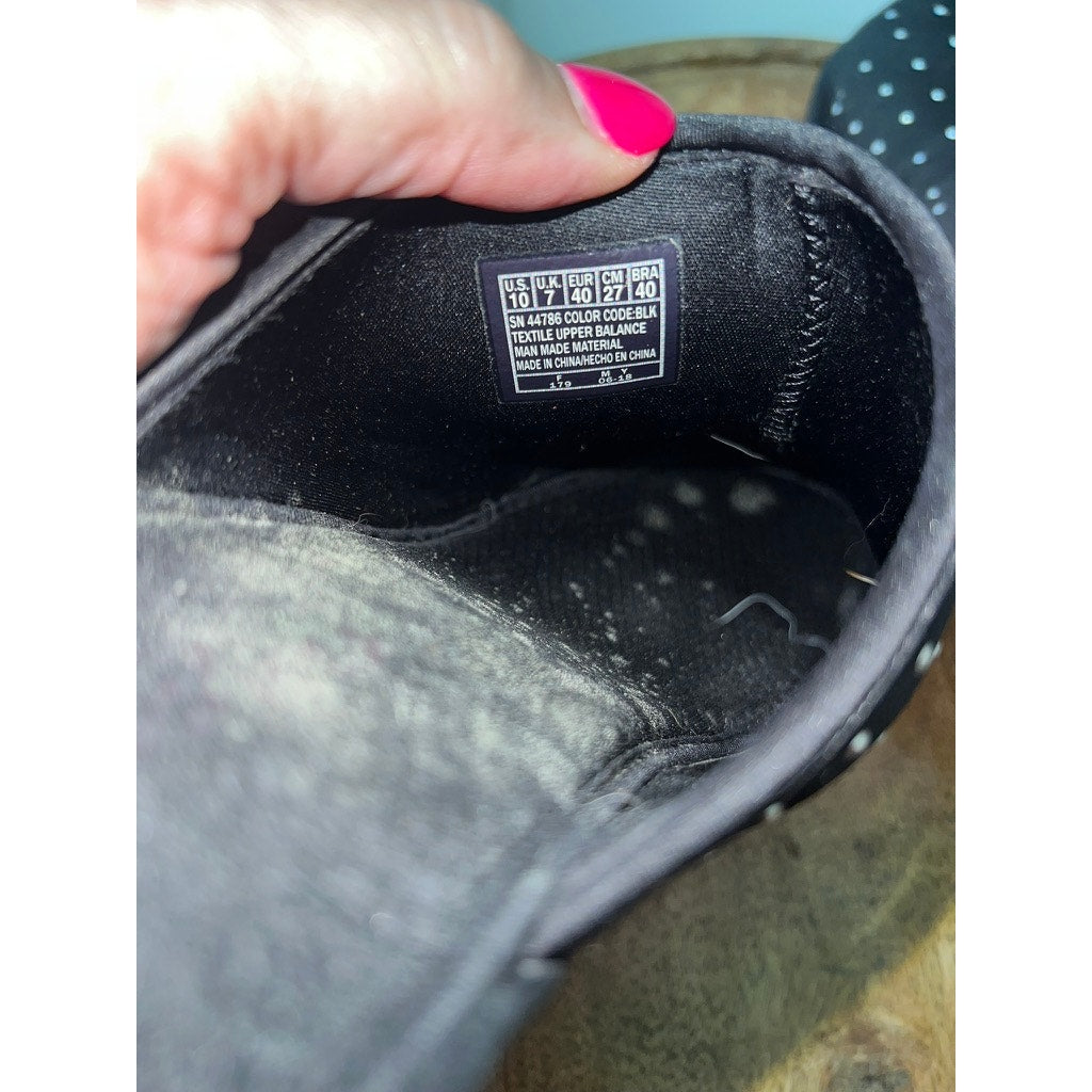 Women's Black Studded  Mules Size 10 Casual Chic Flats