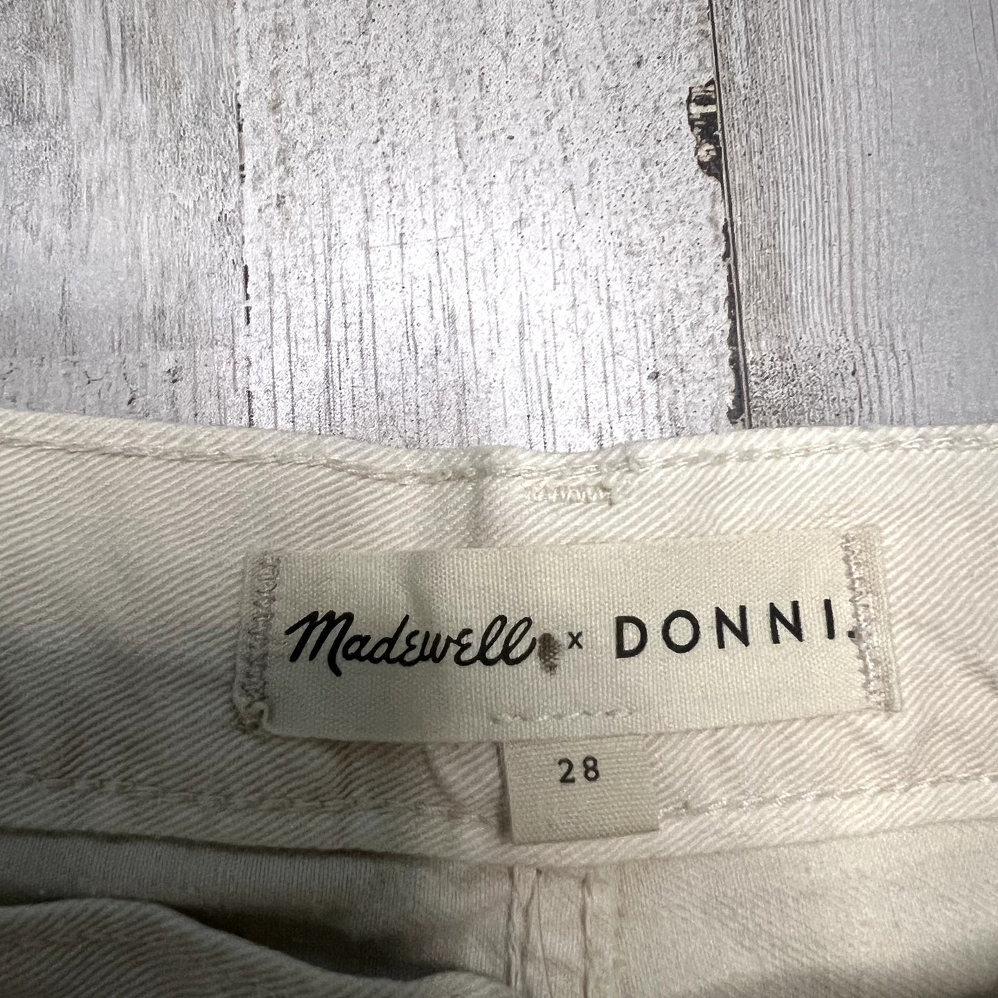 NWT Madewell x Donni Women's Size 28 Low-Rise Loose Jeans in Antique Cream