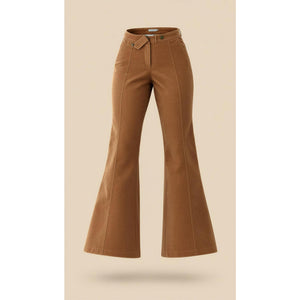 Derek Lam 10 Crosby Pants Womens Size 2 Brown Flared Stretch Trouser