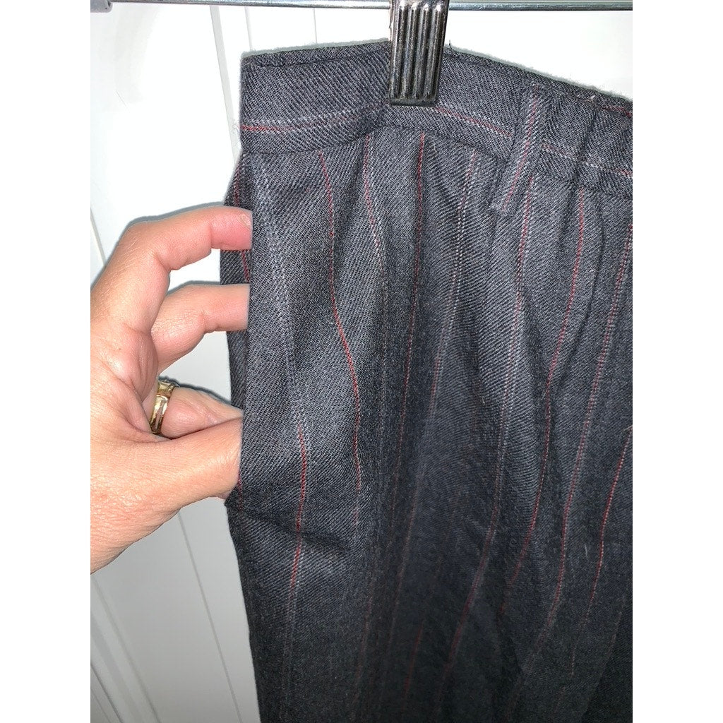 Pendleton Women's Gray Pinstripe Wool-Blend Dress Pants Size 6