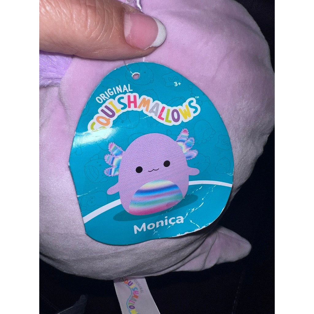 NWT Squishmallows Monica the Purple Axolotl Medium Plush Toy 8"