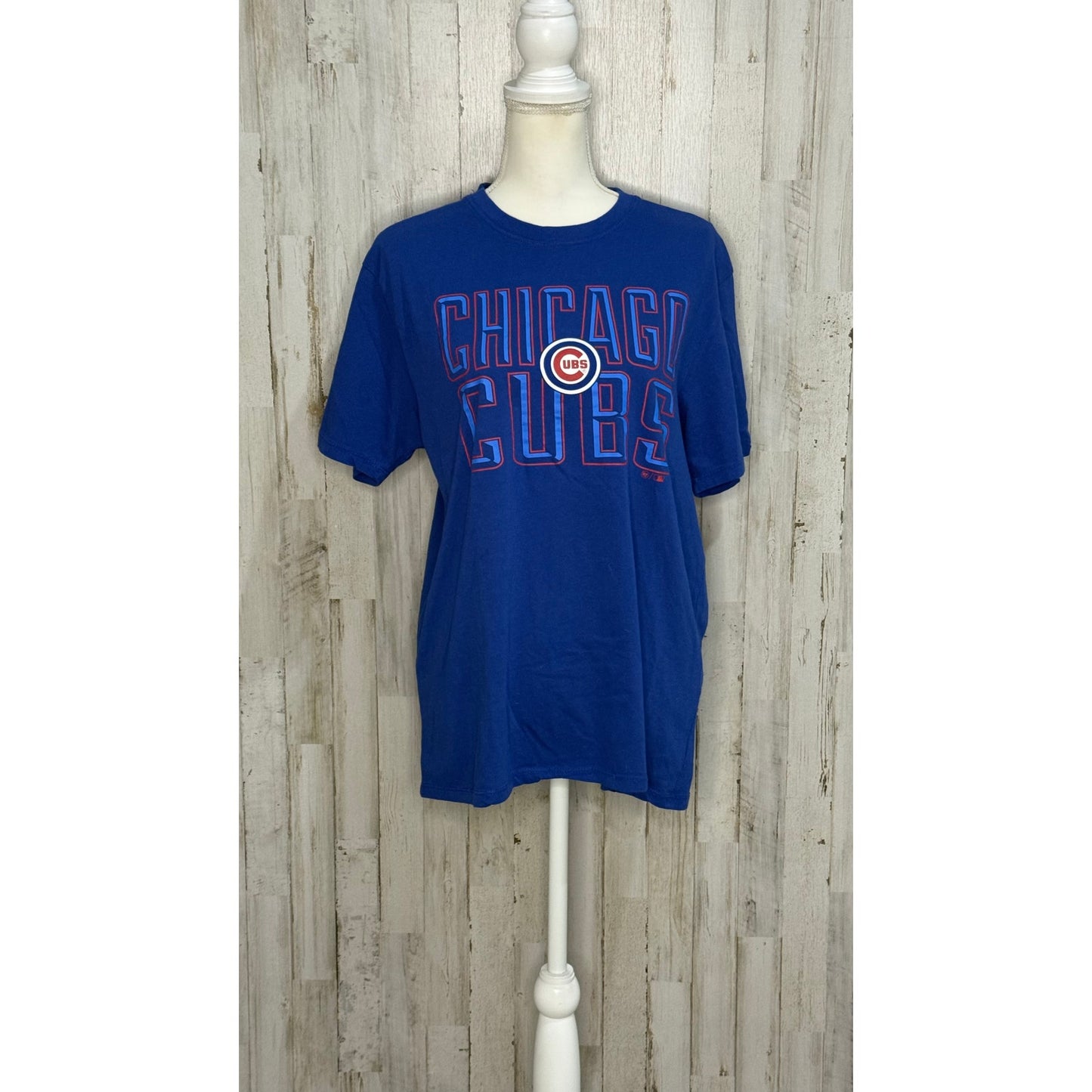 Chicago Cubs '47 Men's Blue Graphic Print T-Shirt Size Medium