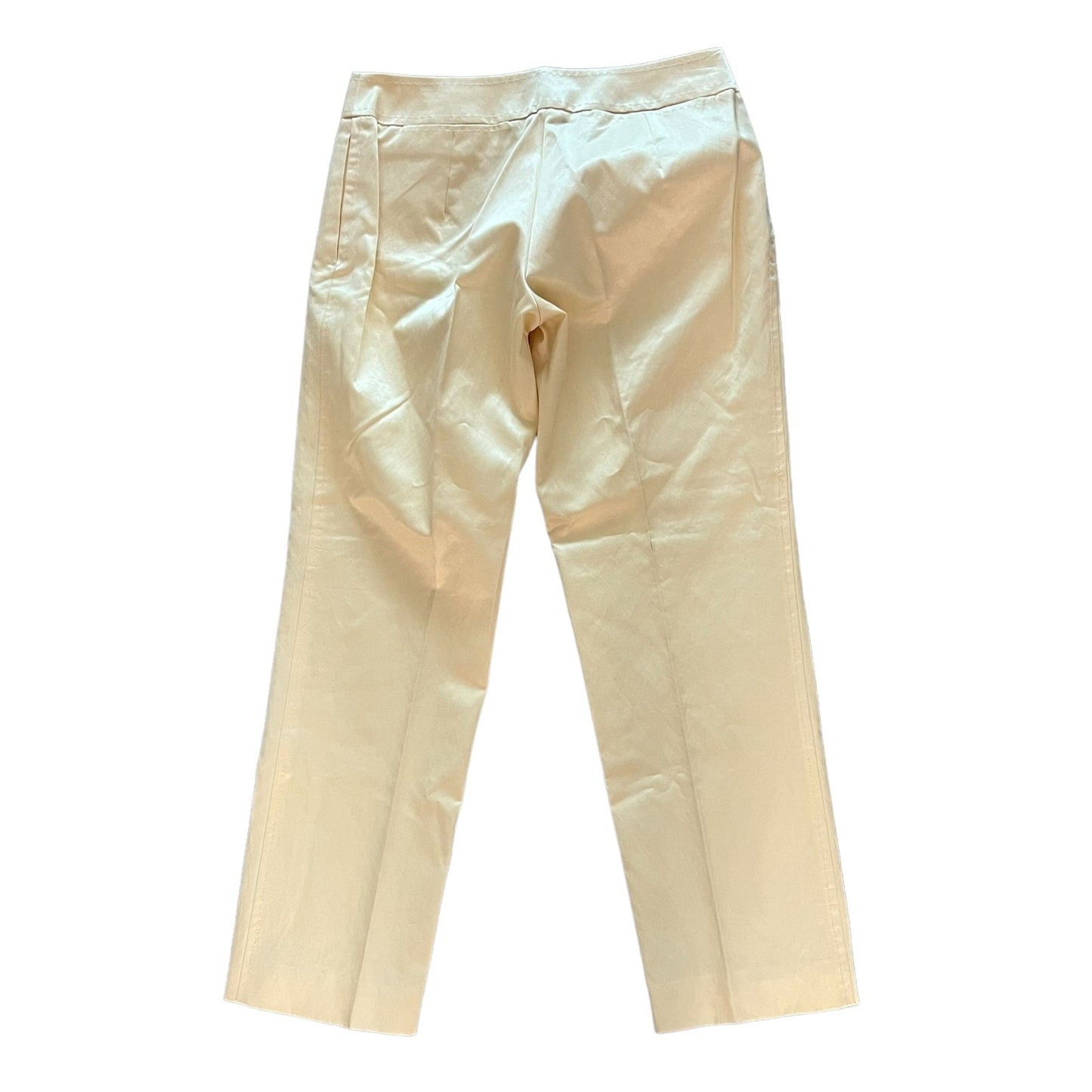 NWT Vintage BCBG Maxazria Women’s 6 Cream Straight Leg Flat Front Capri Pants