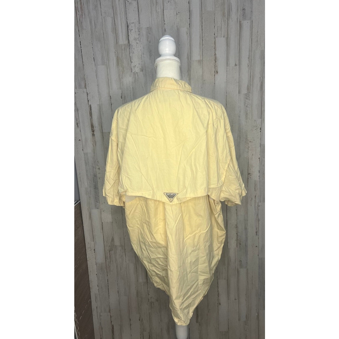 Columbia PFG Bahama II Men's 2XL Yellow Short Sleeve Shirt Casual