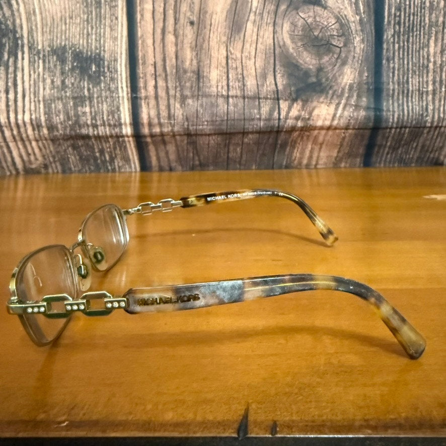 Michael Kors Unisex Bronze Geometric Half-Rim RX Eyeglasses Frames Only