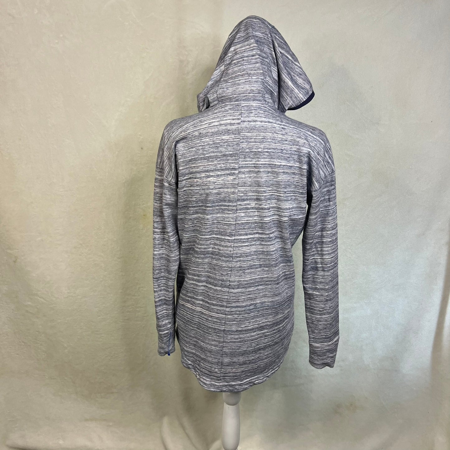 Columbia Women’s Small Baldon Springs Zip Hoodie Jacket Blue Gray Striped