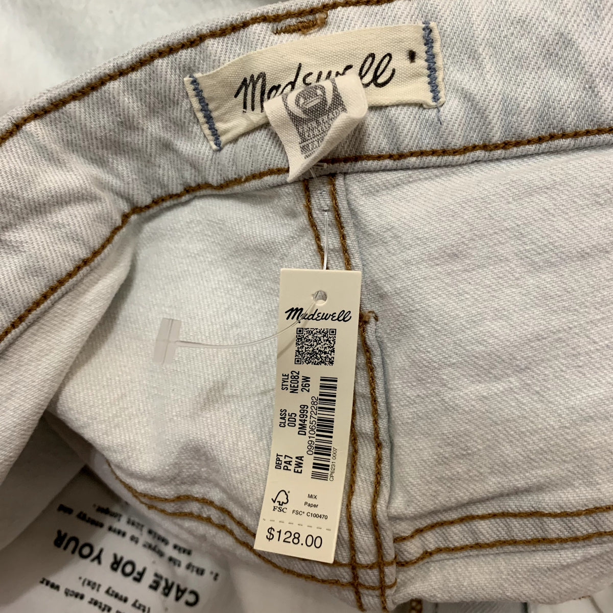 NWT Madewell Vintage Wide-Leg Jeans 26W Light Wash High Rise
