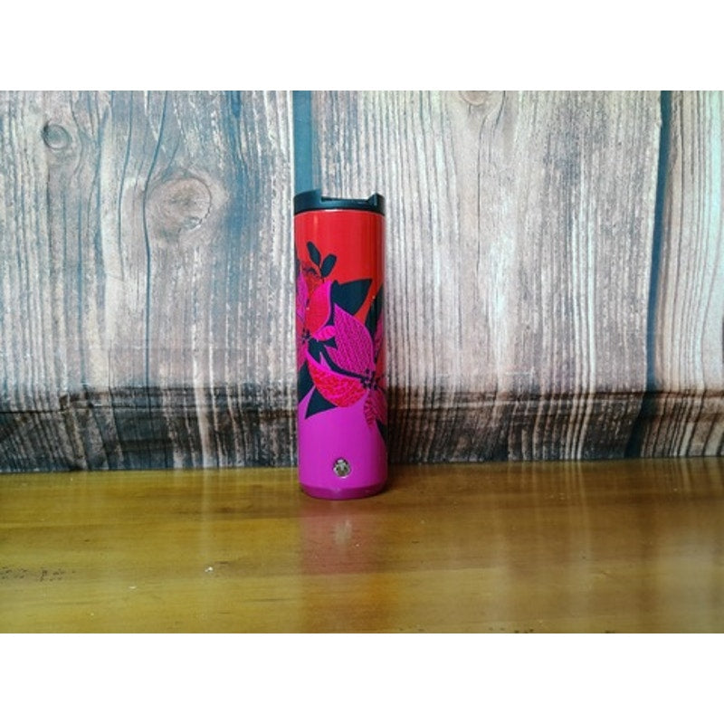 Starbucks Holiday 2021 Vacuum Insulated Tumbler 16oz Red Pink Floral Lid
