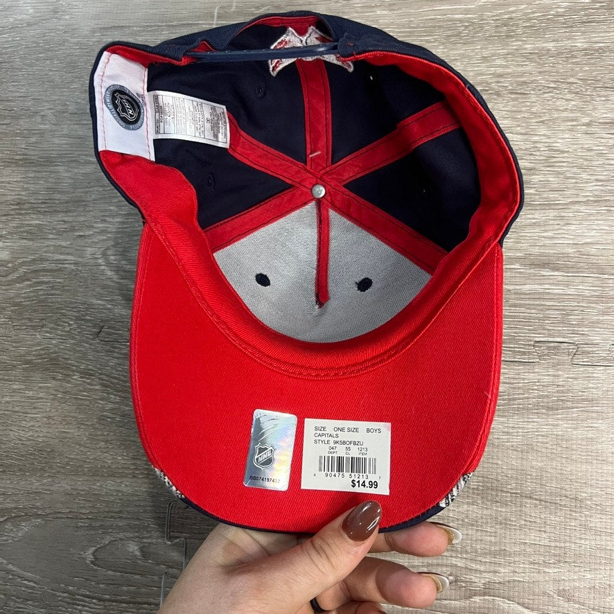 NWT Washington Capitals NHL Adjustable Hat Navy/Red Unisex Youth