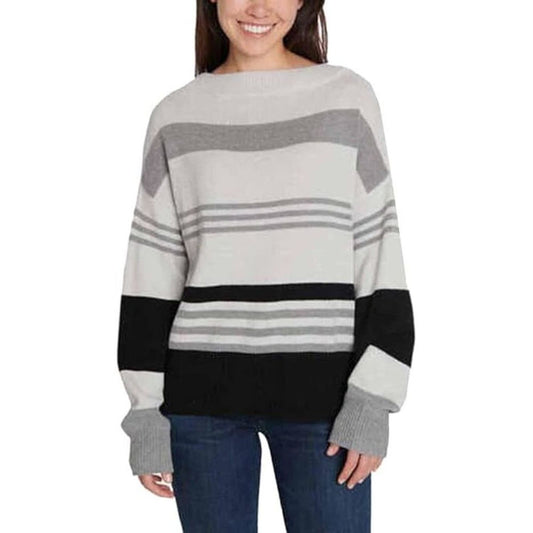 Lucky Brand Women's Colorblock Design Striped Long Sleeve Sweater Size Large