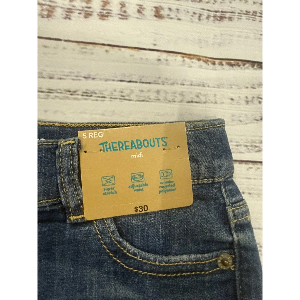 NWT Thereabouts Kids Denim Utility Shorts Size 5 Multicolor Casual