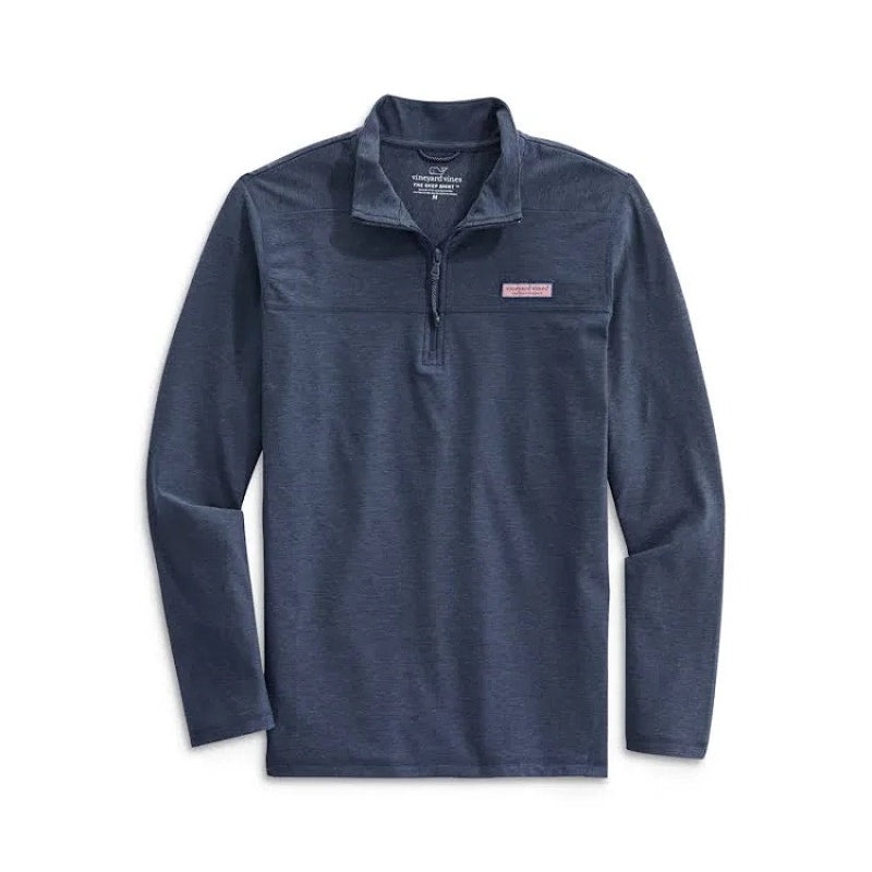 Vineyard Vines Men's Medium Edgartown Shep Shirt Navy Blue Pullover Quarter Zip