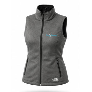 The North Face Ridgewall Vest Womens Size Medium Heather Gray Full Zip WindWall