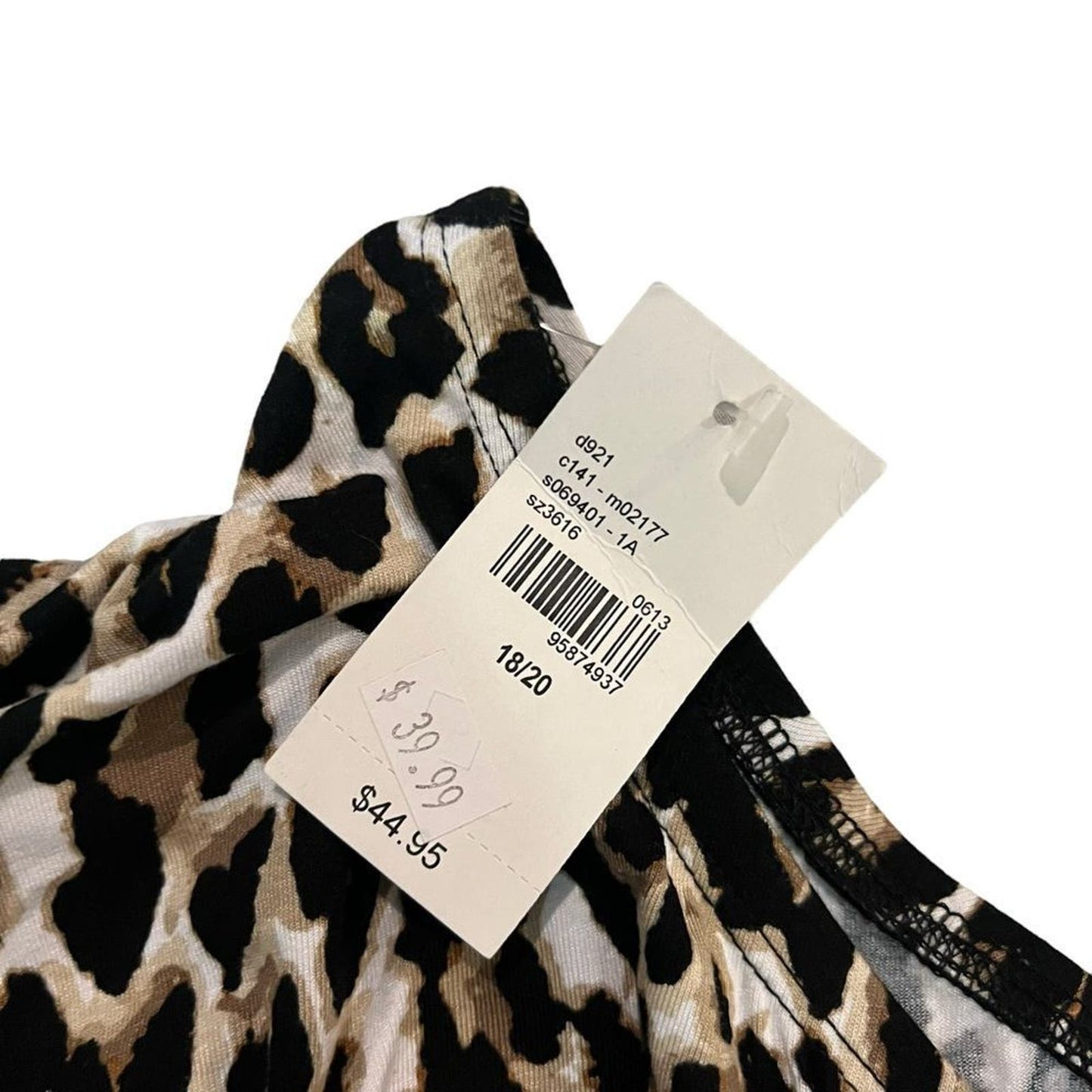 NWT Lane Bryant Leopard Print One Shoulder Top Size 18/20