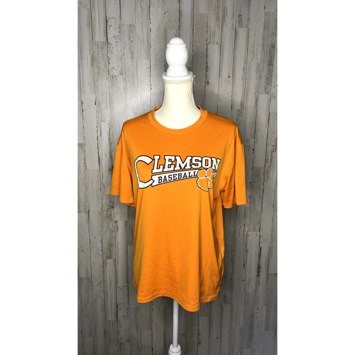 Vintage Easton Clemson Tigers Baseball Men's Small Orange Short Sleeve Shirt