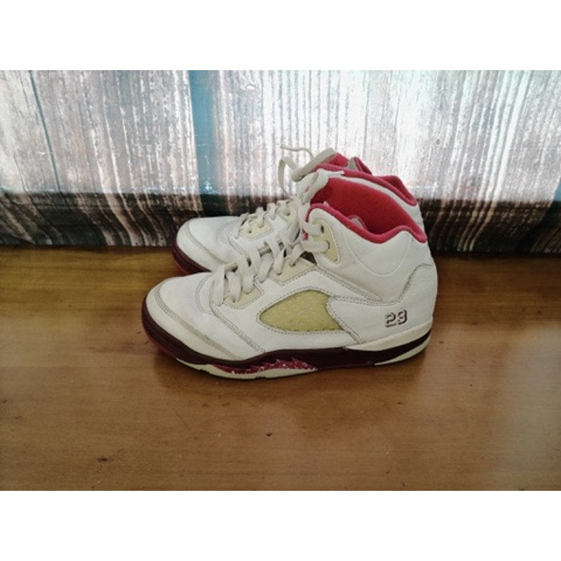 Jordan Air Jordan 5 Retro GS Girls High Top White Size 2.5Y