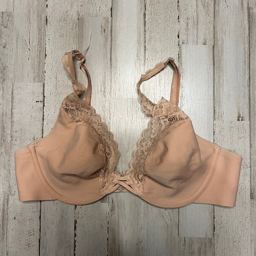 NEW Soma Women's Unlined Lace Trim Plunge Bra 34C Beige