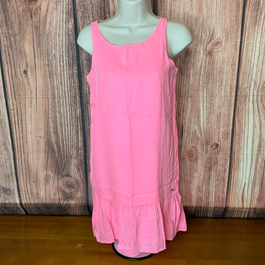 Vineyard Vines Girls Shift Dress Size Large Hot Pink Sleeveless